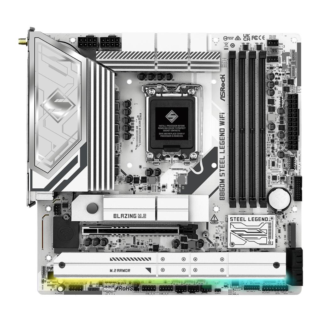 Motherboard ASROCK B860M Steel Legend WiFi (LGA1851, B860, DDR5, USB3.2, SATA3) - Image 2