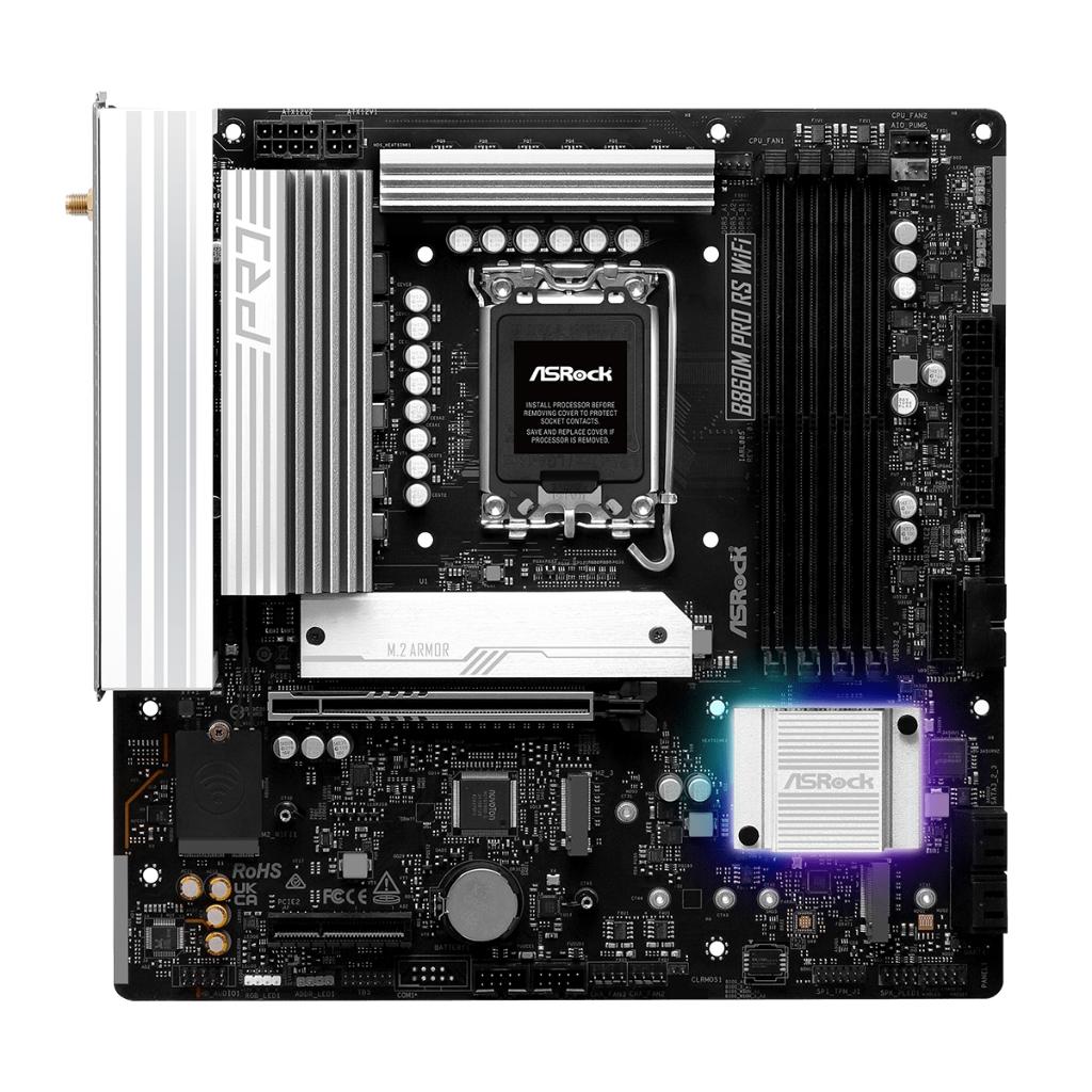 Motherboard ASROCK B860M Pro RS WiFi (LGA1851, B860, DDR5, USB3.2, SATA3) - Image 2