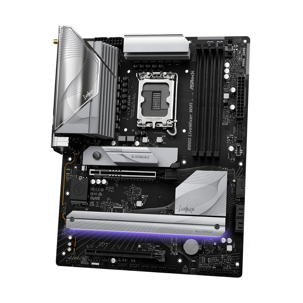 Motherboard ASROCK B860 LiveMixer WIFI (LGA1851, B860, DDR5, USB3.2, SATA3) - Image 3
