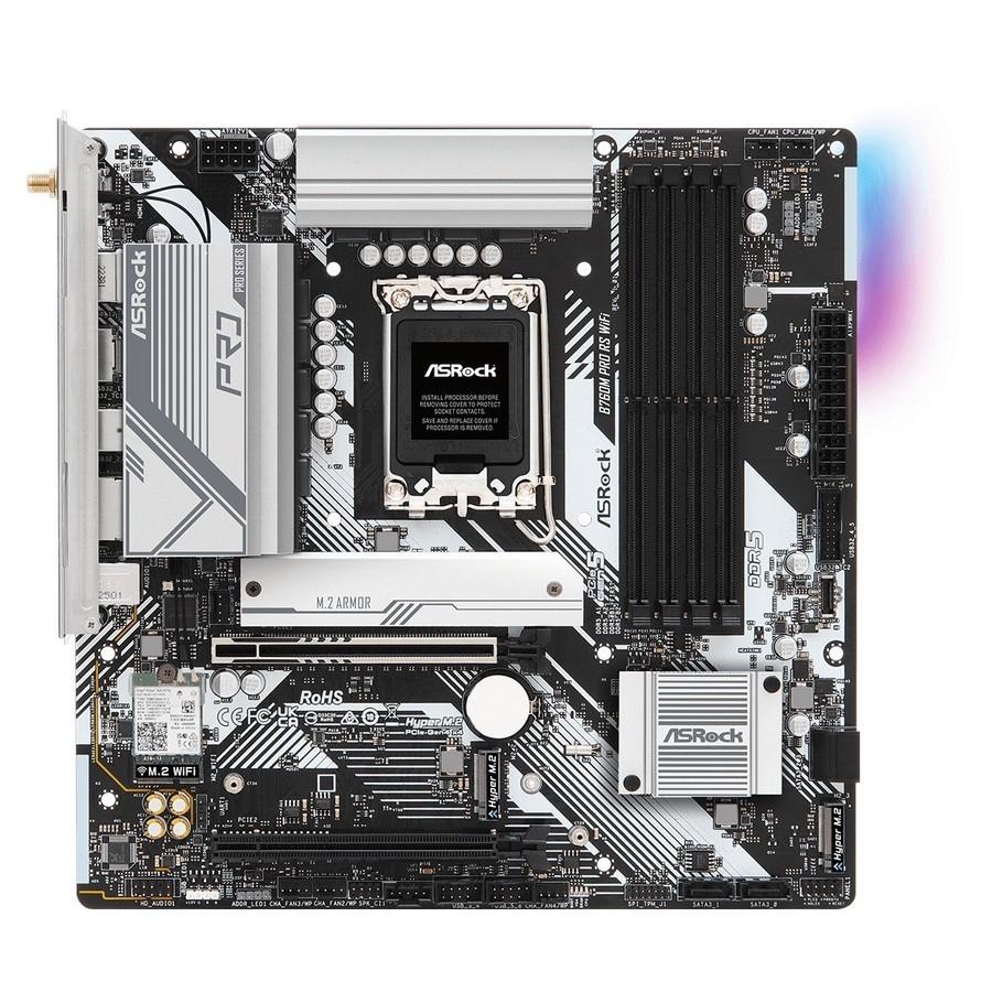 Motherboard ASROCK B760M PRO RS WiFi (LGA1700, B760, DDR5, USB3.2, SATA3) - Image 2