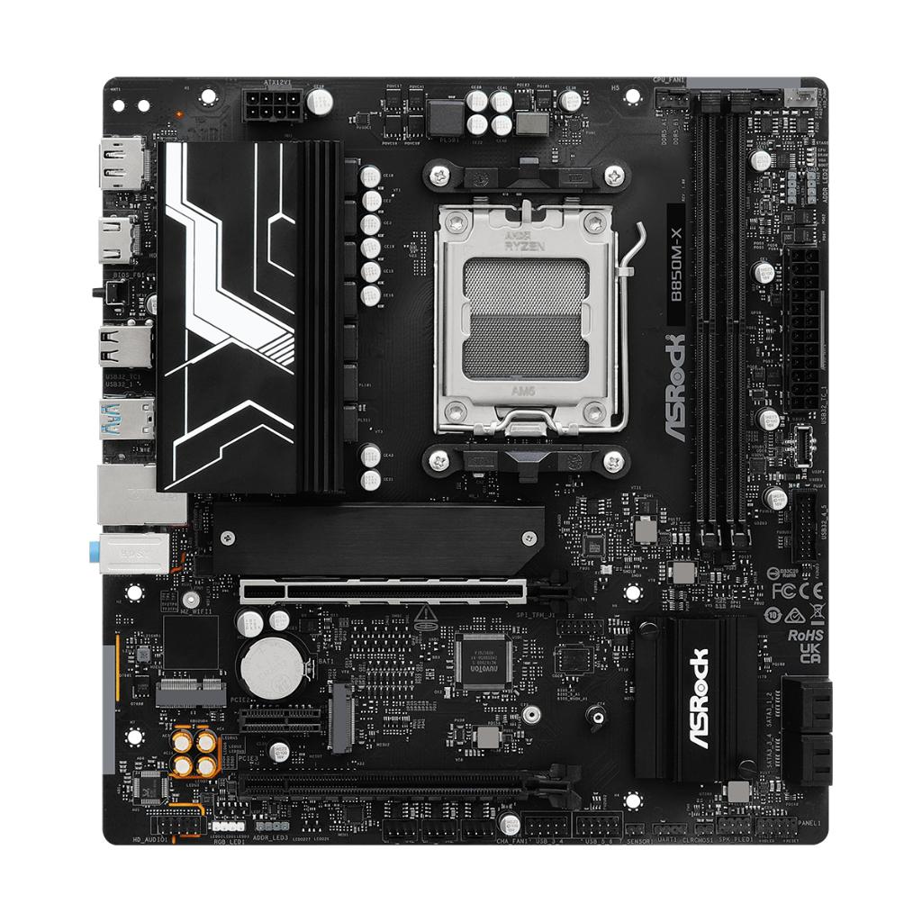Motherboard ASROCK B850M-X (AM5, B850, DDR5, USB3.2, SATA3) - Image 2