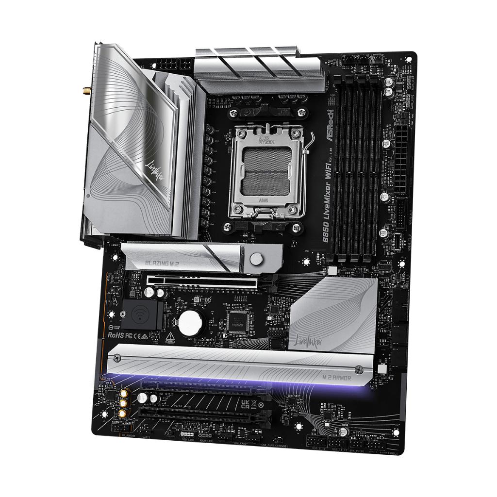 Motherboard ASROCK B850 LiveMixer WiFi (AM5, B850, DDR5, USB3.2, SATA3) - Image 3
