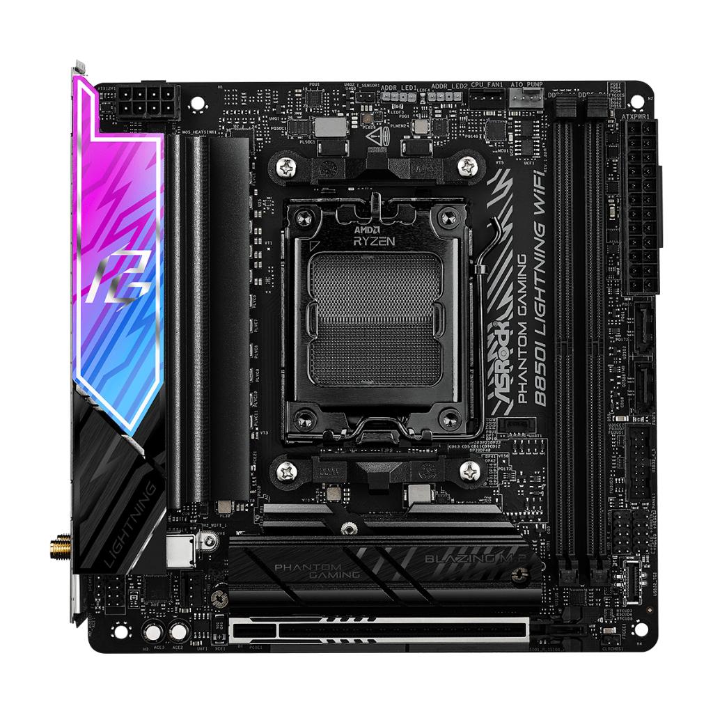 Motherboard ASROCK PG B850I Lightning WiFi (AM5, B850, DDR5, USB3.2, SATA3) - Image 2