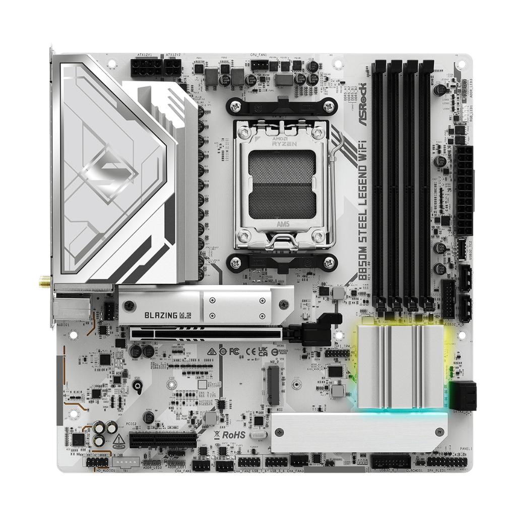 Motherboard ASROCK B850M Steel Legend WiFi (AM5, B850, DDR5, USB3.2, SATA3) - Image 2
