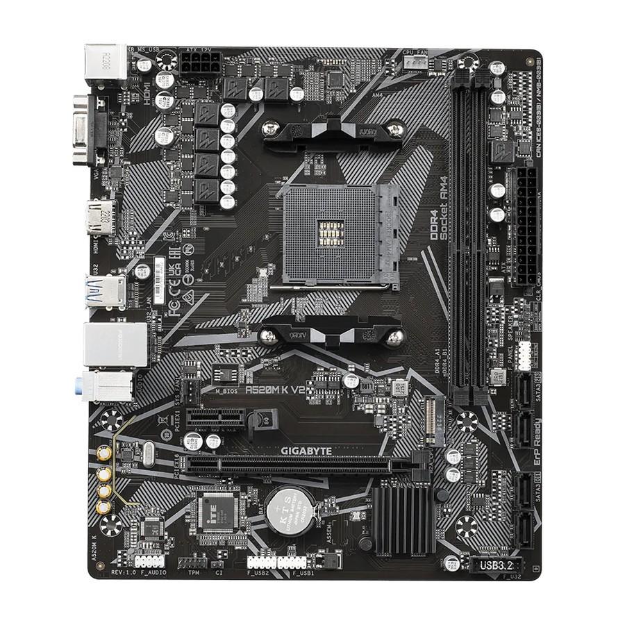Motherboard Gigabyte A520M K V2 (AM4, AMD, A520, DDR4, USB3.2, SATA3) - Image 2