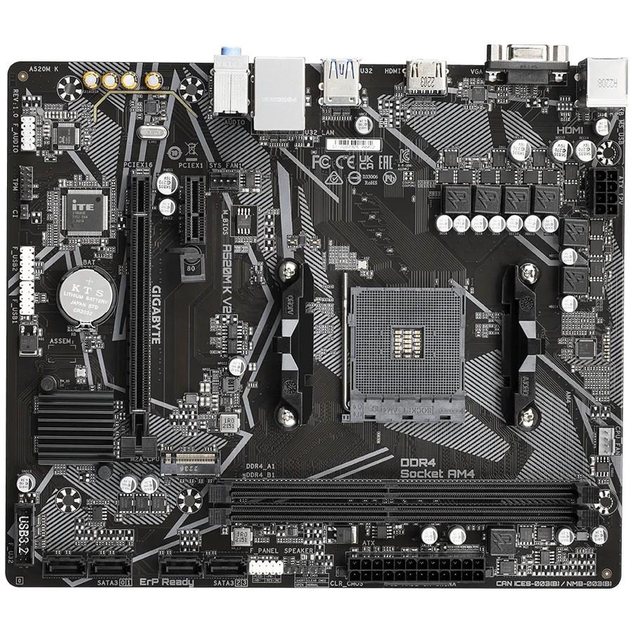 Motherboard Gigabyte A520M K V2 (AM4, AMD, A520, DDR4, USB3.2, SATA3) - Image 3