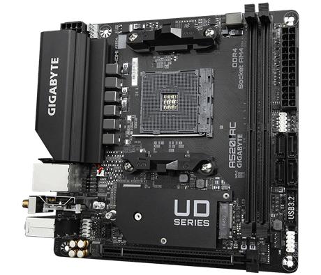 Motherboard Gigabyte A520I-AC (AM4, AMD, A520, DDR4, USB3.2, SATA3) - Image 3