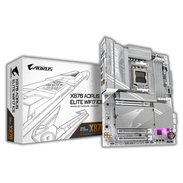 Motherboard Gigabyte X870 AORUS ELITE WIFI7 ICE (AM5, AMD, X870, DDR5, USB3.2, SATA3) - Image 2