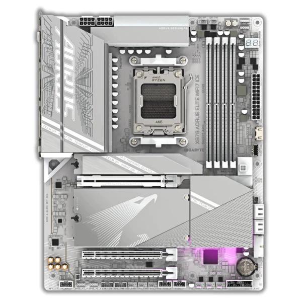 Motherboard Gigabyte X870 AORUS ELITE WIFI7 ICE (AM5, AMD, X870, DDR5, USB3.2, SATA3) - Image 3