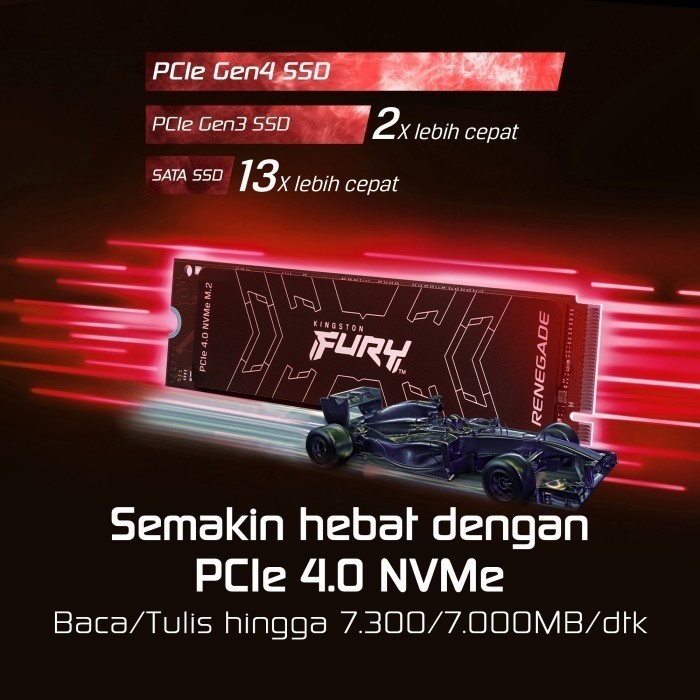 Kingston SSD Fury Renegade Heatsink M.2 Pcie Gen4 Nvme 1TB - M2 1 TB - Image 2