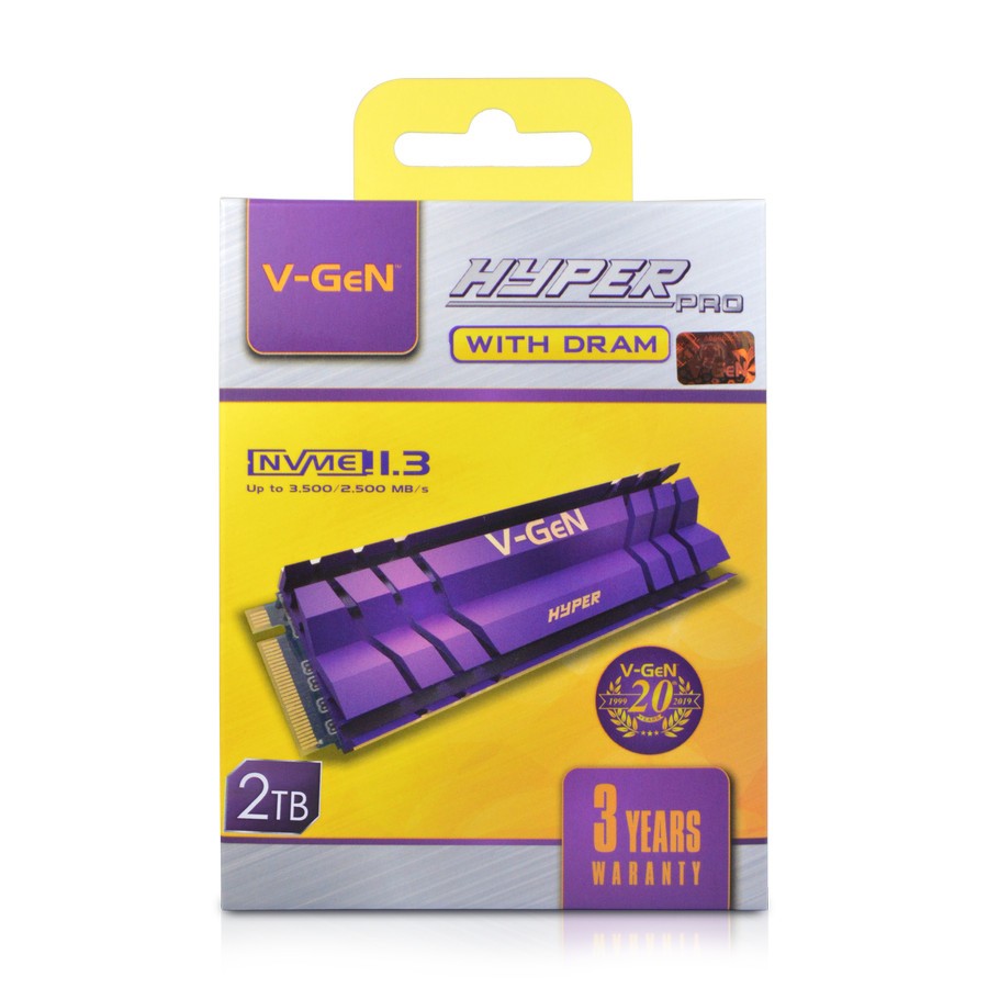 V-Gen SSD Hyper PRO Heatsink M.2 Pcie Gen3 Nvme 2280 2TB - M2 2 TB - Image 2