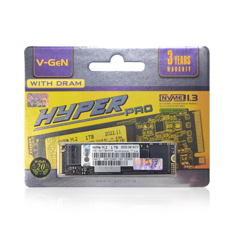 V-Gen SSD Hyper PRO M.2 Pcie Gen3 Nvme 2280 512GB - M2 512 GB - Image 2