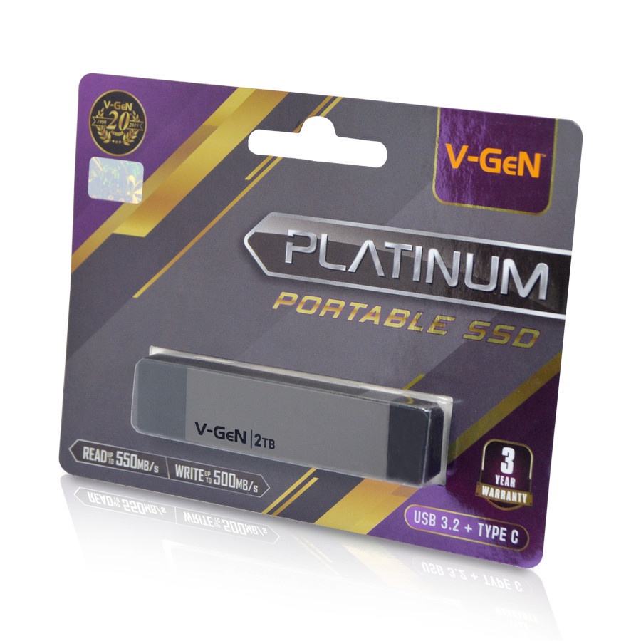 V-Gen SSD Portable Platinum 2TB - VGen 2 TB USB 3.2 Type C - Image 2