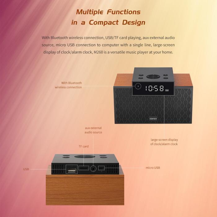 EDIFIER MP260 Multifunctional Integrated 2.1 Channel Bluetooth Speaker with Bluetooth - Image 2