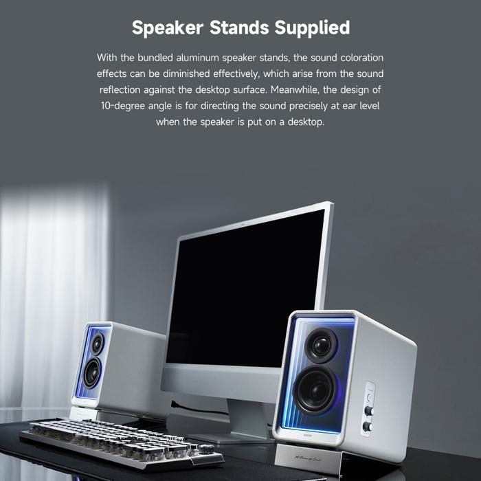 EDIFIER QR65 2.0 Desktop Active Monitor Speaker RGB Hi-Res Audio with GaN Charger & Bluetooth - Image 7