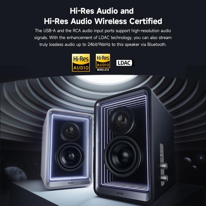 EDIFIER QR65 2.0 Desktop Active Monitor Speaker RGB Hi-Res Audio with GaN Charger & Bluetooth - Image 8