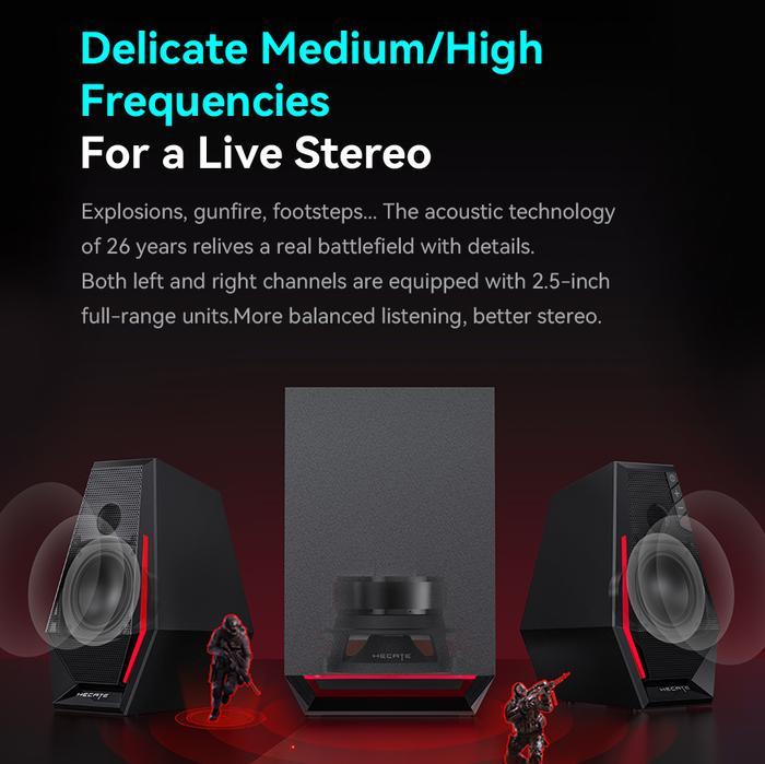 EDIFIER G1500 MAX 2.1 Desktop Gaming & Multimedia Speaker RGB with Bluetooth - Image 3