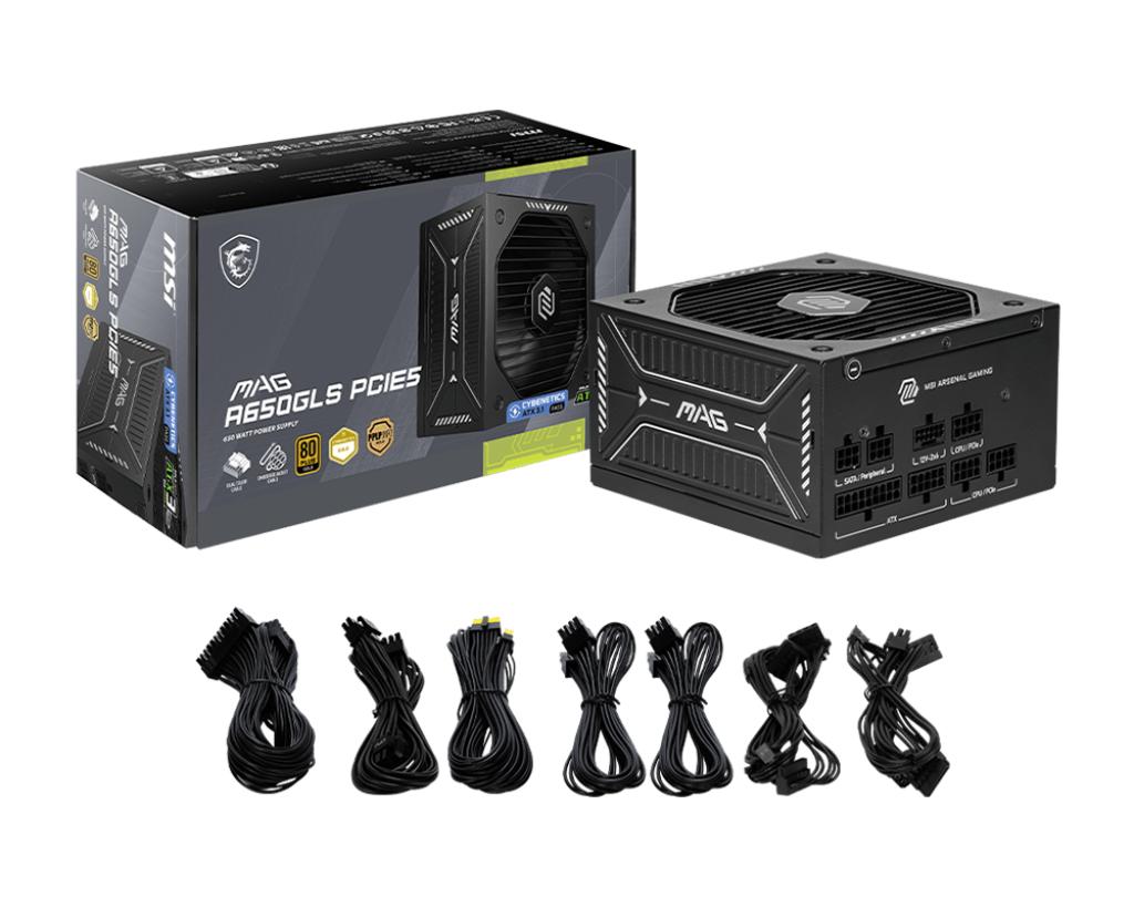 MSI MAG A650GLS 650W ATX 3.1 PCIE5 PSU - Power Supply 650 Watt 80+ Gold Full Modular - Image 6