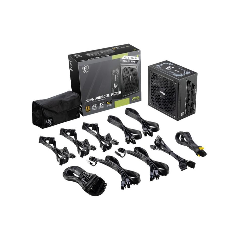 MSI MAG A1250GL PCIE5 1250Watt PSU/ Power Supply 1250W 80+ Gold - Image 5