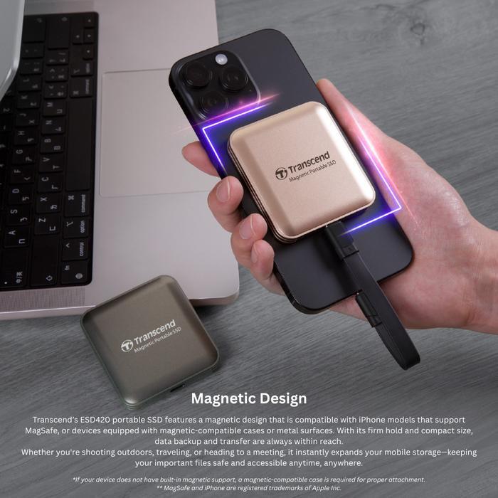 Transcend ESD420 MagSafe Portable SSD External 4TB - 4 TB USB C 3.2 - Image 4