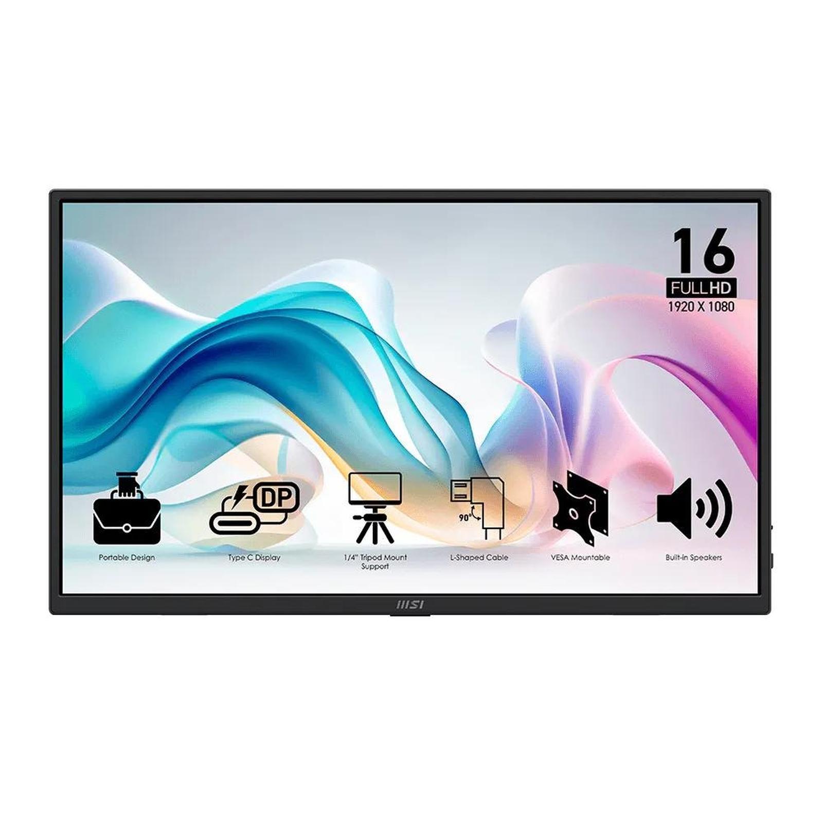 Monitor MSI LED Portable IPS PRO MP165 E6 - Full HD 16" Inch - Image 2