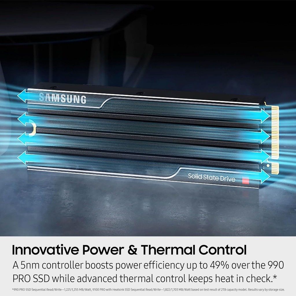 Samsung SSD 9100 PRO Heatsink M.2 Pcie Gen5 Nvme 4TB - M2 4 TB - Image 3