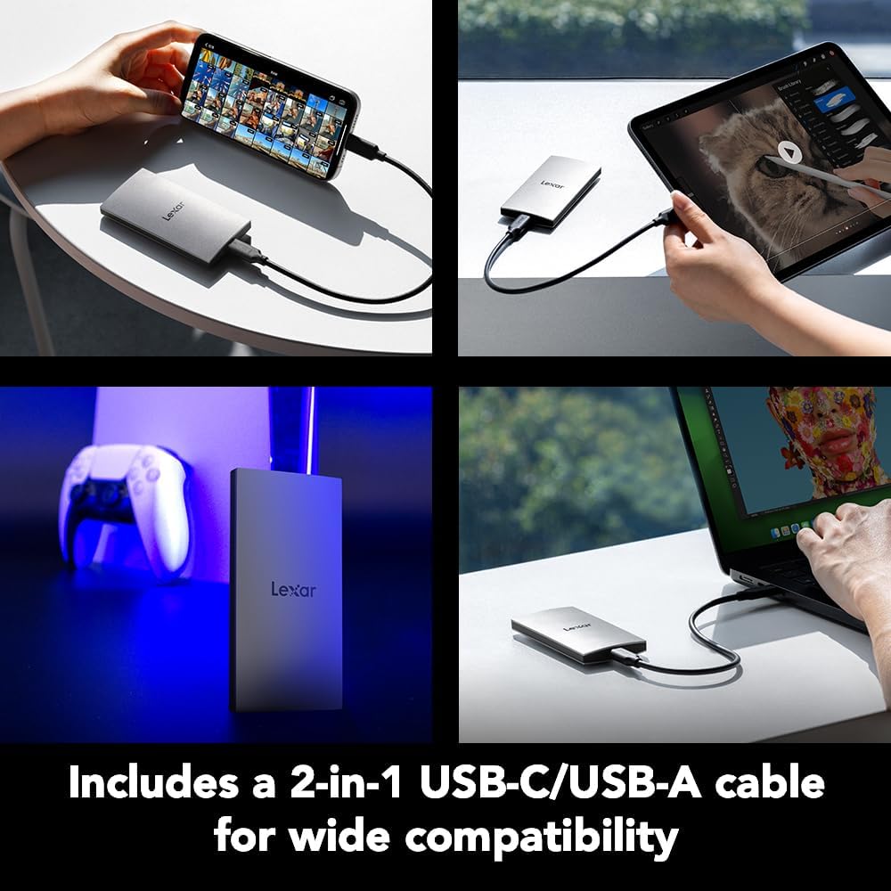 Lexar ES3 SSD External Portable 1TB - 1 TB USB-C 3.2 - Image 3