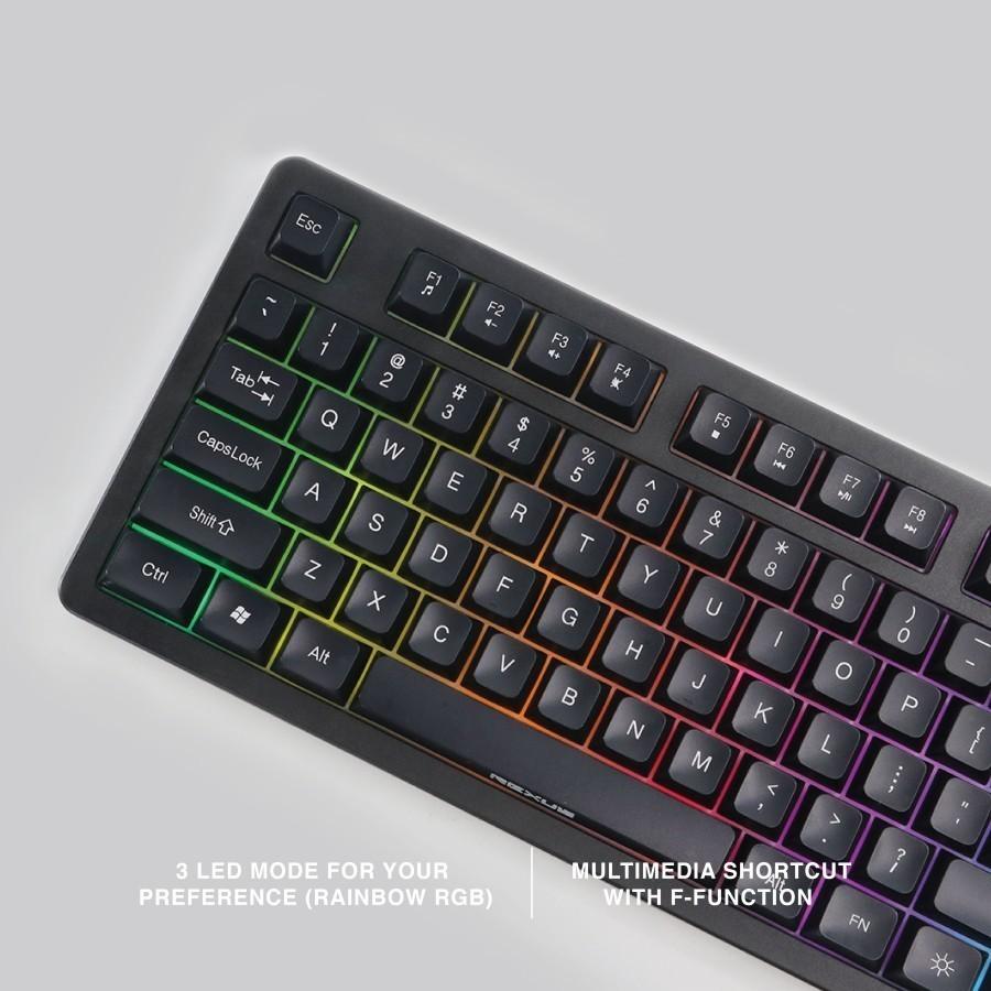 Keyboard Gaming Mini Rexus Fortress K9G TKL RGB LED - Image 6