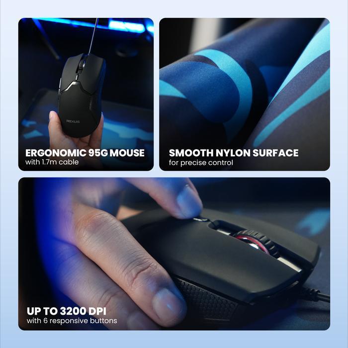 Rexus Combo Warfaction VR1 V2 - Gaming keyboard/ Mouse/ Mousepad - Image 2