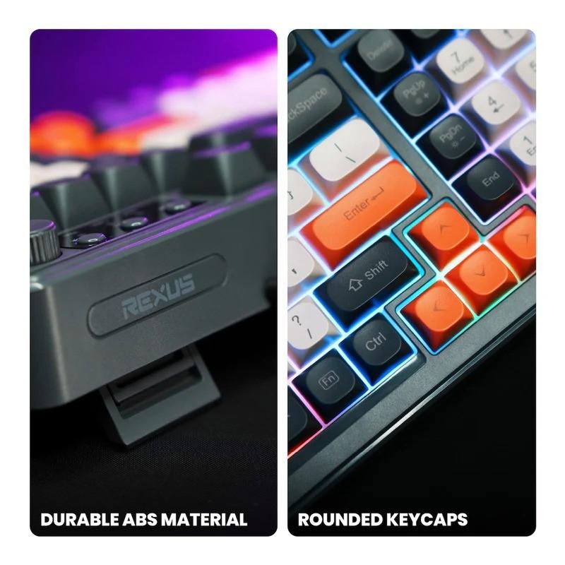 Keyboard Gaming Membrane Rexus Battlefire K98M RGB LED - Image 3