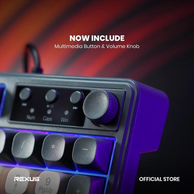 Keyboard Gaming Membrane Rexus Battlefire K98M RGB LED - Image 4