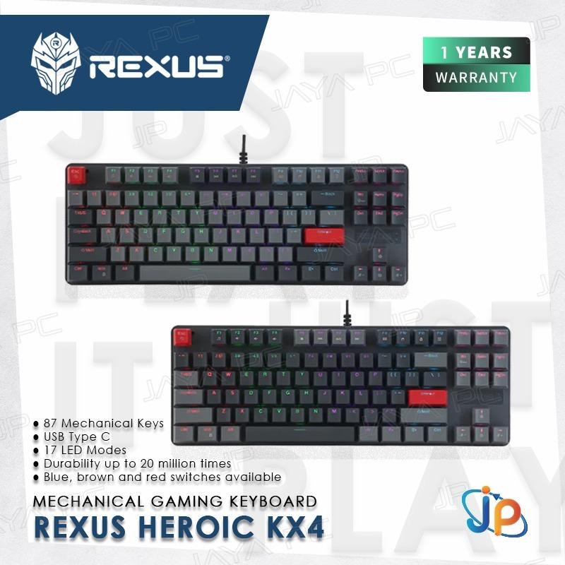 Keyboard Gaming Mechanical Rexus Heroic KX4 TKL RGB LED - Image 5