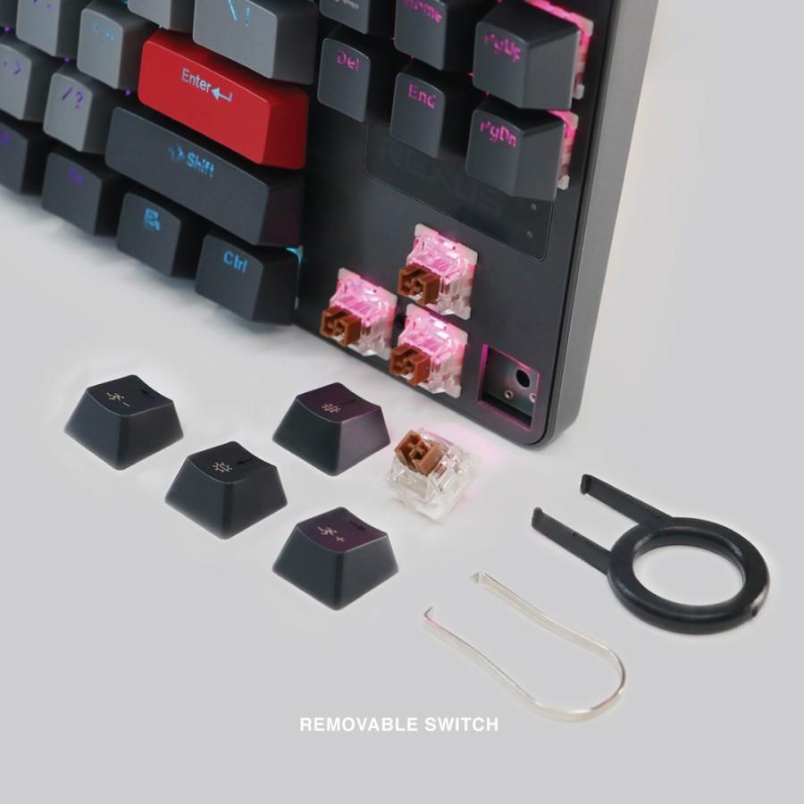 Keyboard Gaming Mechanical Rexus Heroic KX4 TKL RGB LED - Image 7