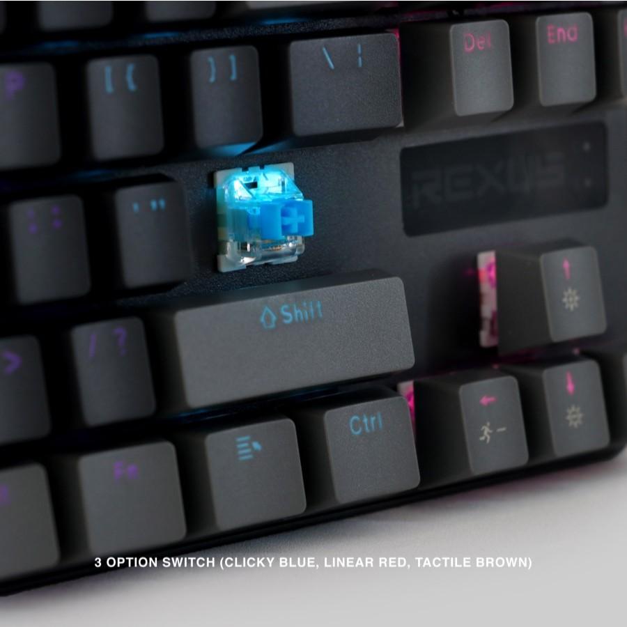 Keyboard Gaming Mechanical Rexus Heroic KX4 TKL RGB LED - Image 8