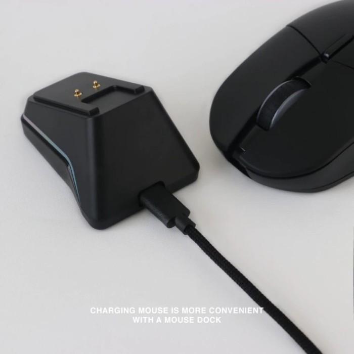Mouse Gaming Rexus Shaga RX130 Charging Dock - Wireless RX 130 Gaming Mouse - Image 4