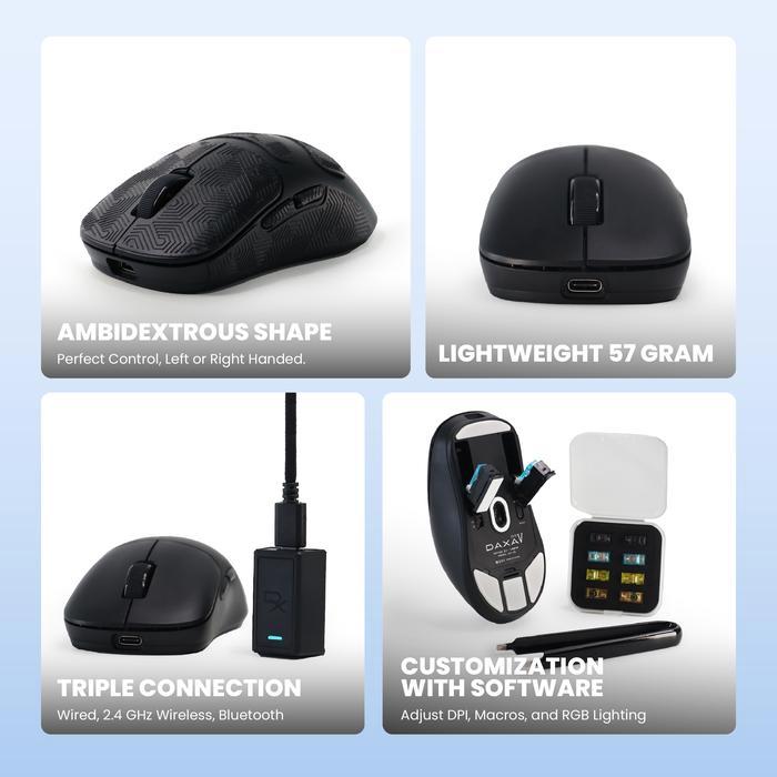 Mouse Gaming Rexus Daxa Air V / DX-V9 Triple Connection - Image 3