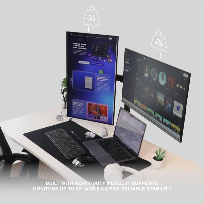 Rexus DBM-02 - Desk Mount Bracket Arm LED Monitor 17 - 32" Inch - Image 7