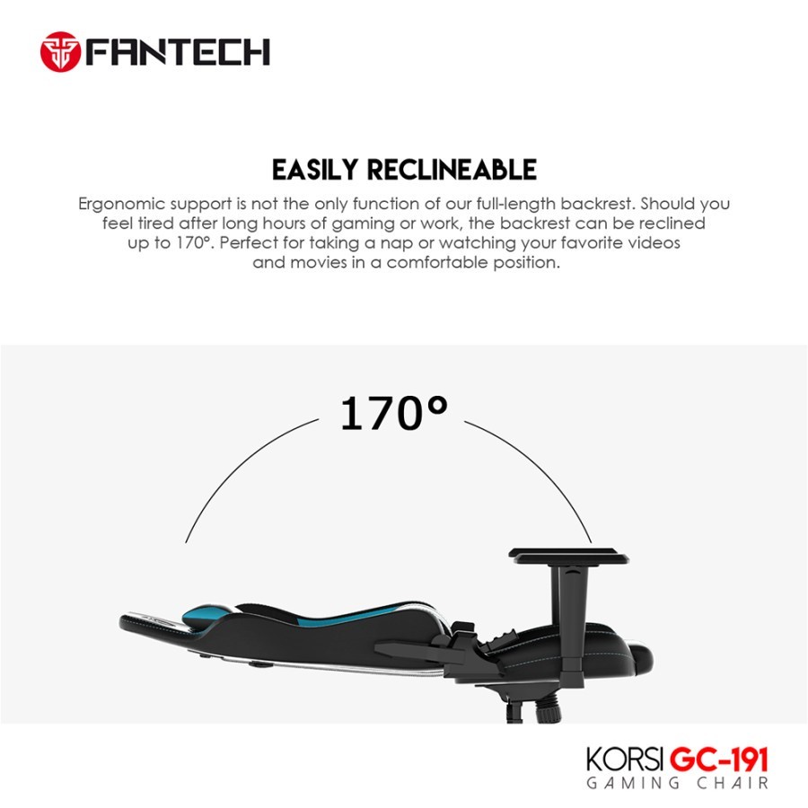 Fantech Korsi GC-191 Gaming Chair - kursi gaming GC191 - Image 3