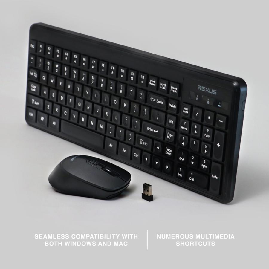 Rexus KM10 Bundle Combo Keyboard + Mouse Wireless - Image 2