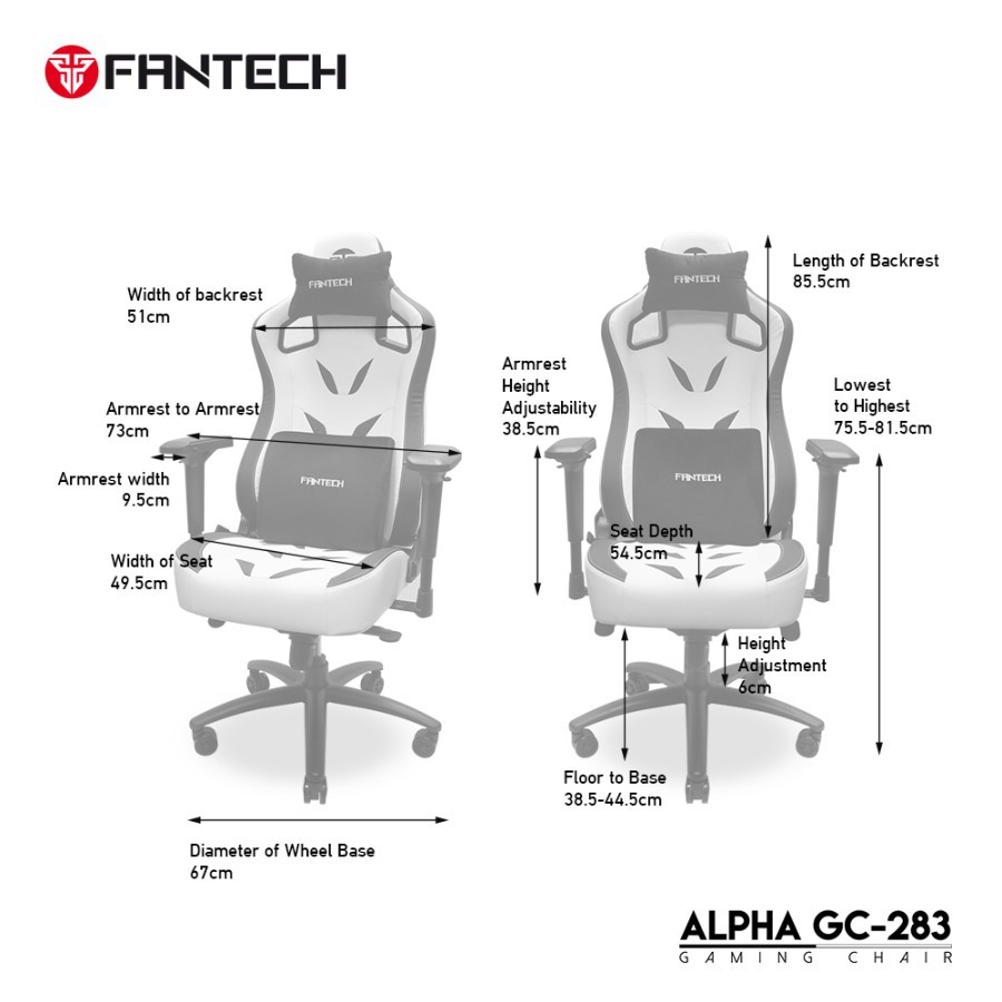 Fantech Alpha GC-283 Gaming Chair - kursi gaming - Image 5