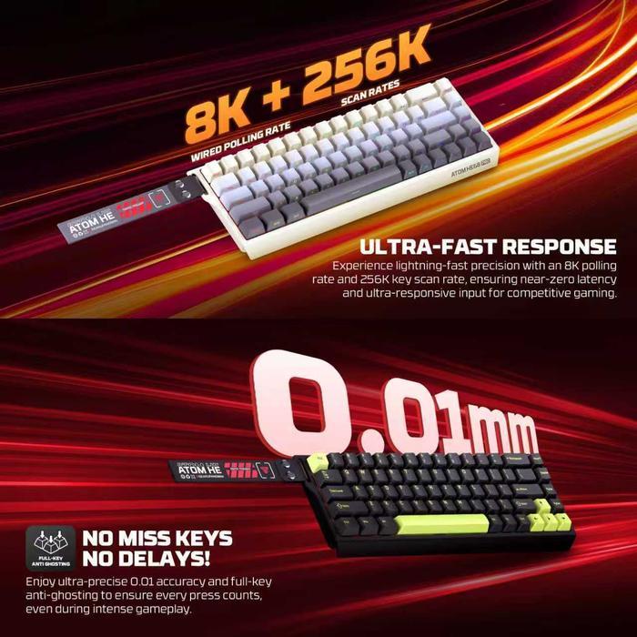 Fantech ATOM HE68 MK922 RGB - 65% Mechanical Gaming Keyboard - Image 3