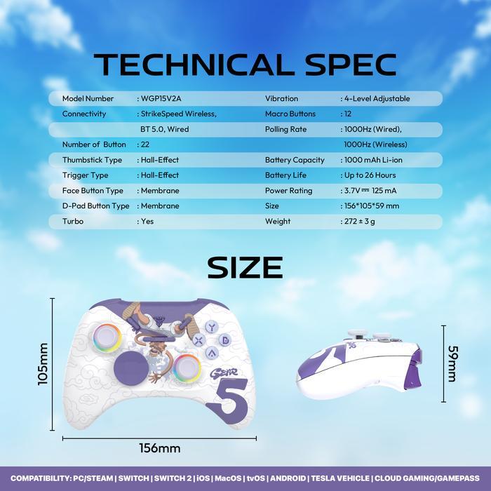 Fantech X One Piece Exclusive Edition NOVA PRO WGP15 V2A - Multi-platform Wireless Joystick - Image 5