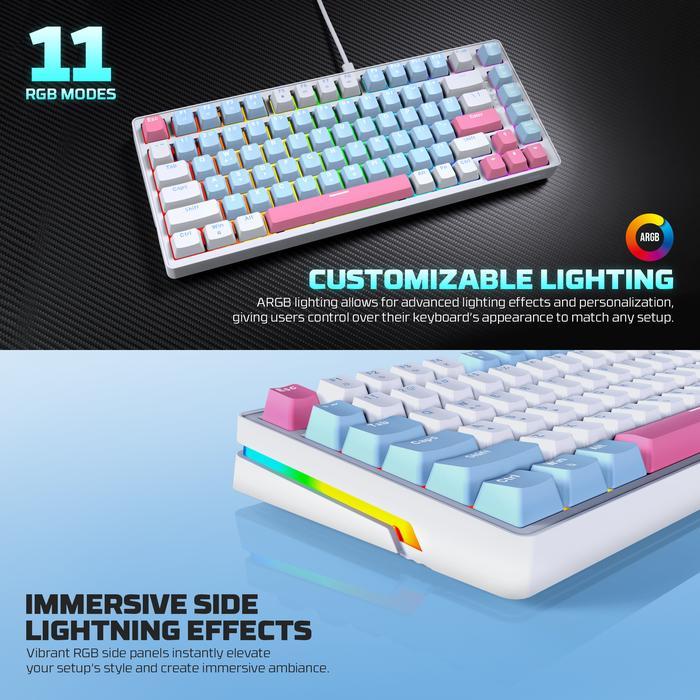 Fantech ATOM X83 MK612 AME RGB - 75% Mechanical Gaming Keyboard - Image 3