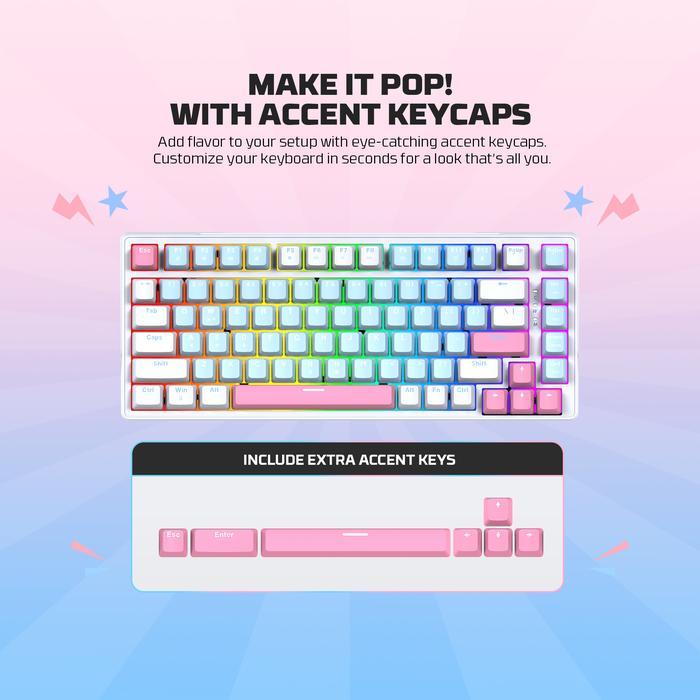 Fantech ATOM X83 MK612 AME RGB - 75% Mechanical Gaming Keyboard - Image 4