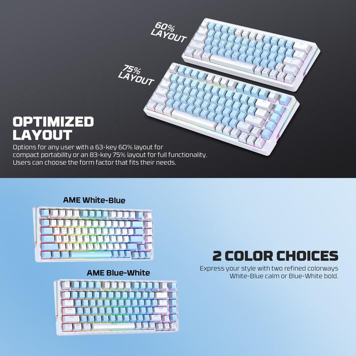 Fantech ATOM X83 MK612 AME RGB - 75% Mechanical Gaming Keyboard - Image 6