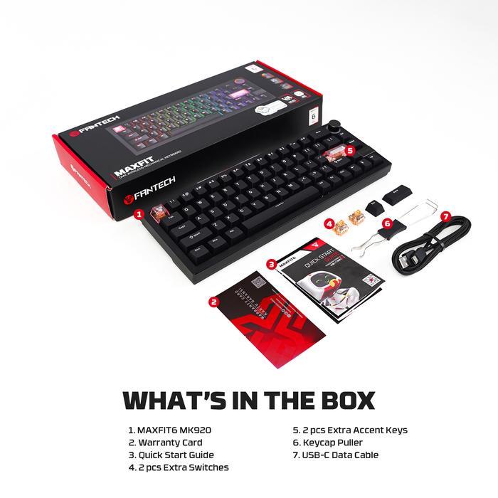 Fantech MAXFIT6 QMK VIA MK920 RGB Wireless - 60% Mechanical Gaming Keyboard - Image 5