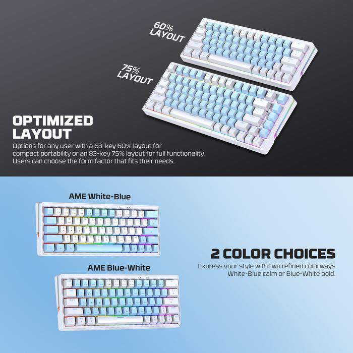 Fantech ATOM X63 MK611 AME RGB - 60% Mechanical Gaming Keyboard - Image 6