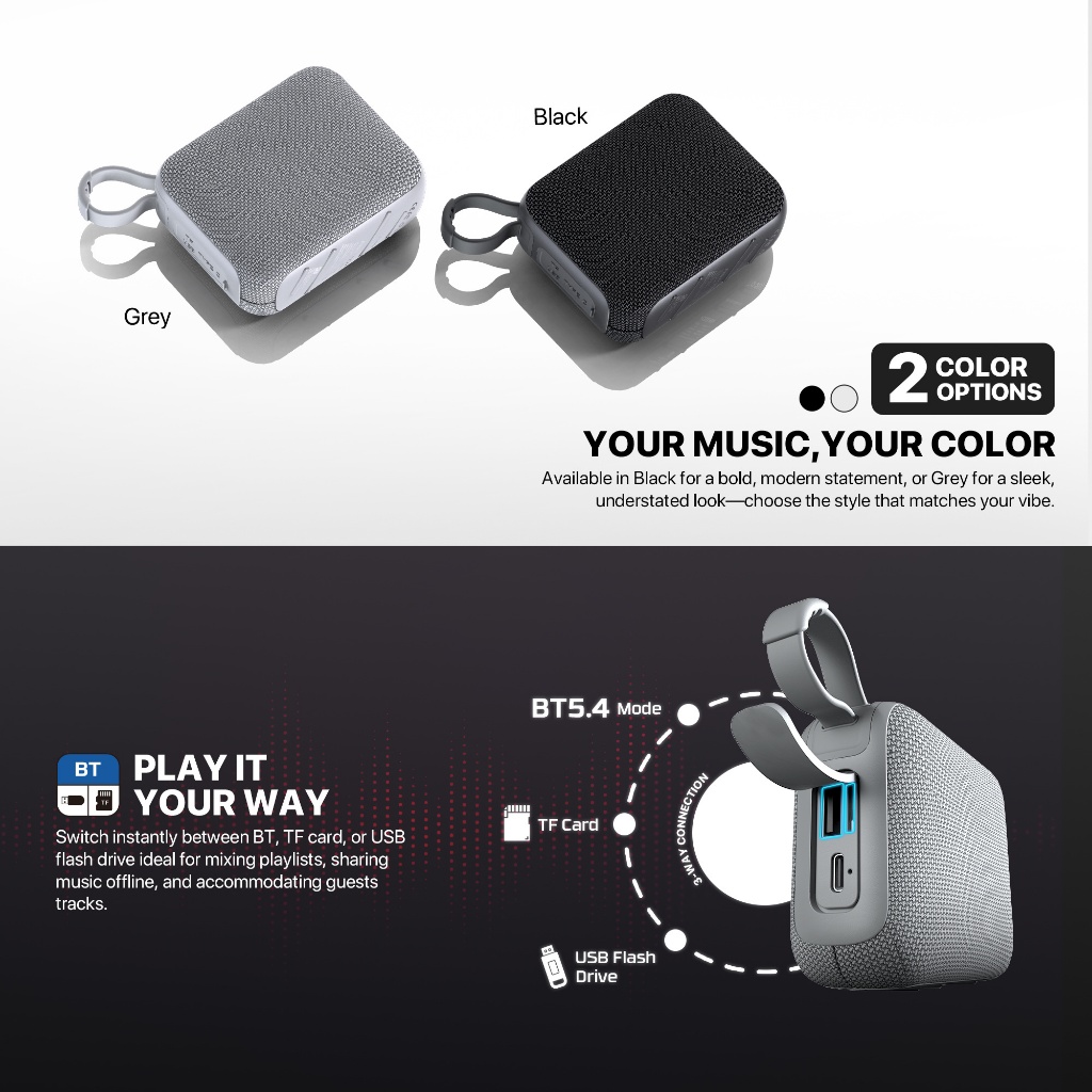 Fantech Nerabox BS153 Portable Wireless Speaker with Blutooth 5.4 - Image 2