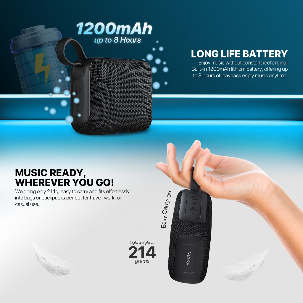 Fantech Nerabox BS153 Portable Wireless Speaker with Blutooth 5.4 - Image 4