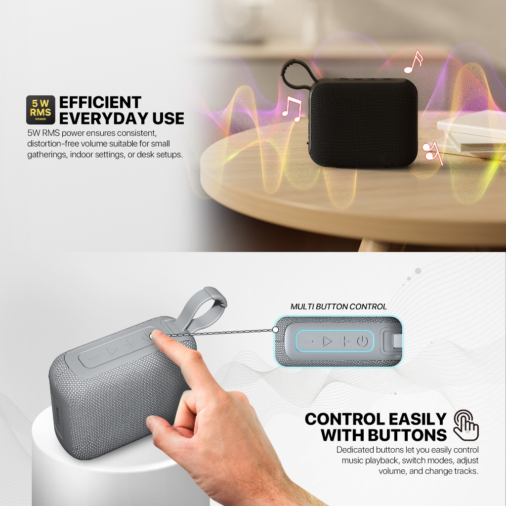 Fantech Nerabox BS153 Portable Wireless Speaker with Blutooth 5.4 - Image 6